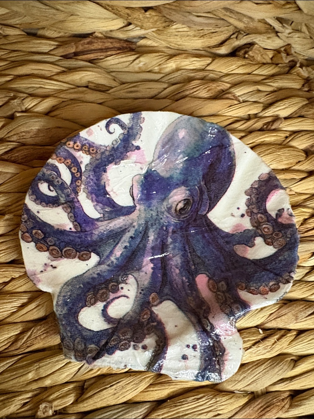 Hand Crafted Purple and Pink Octopus Soap Dish